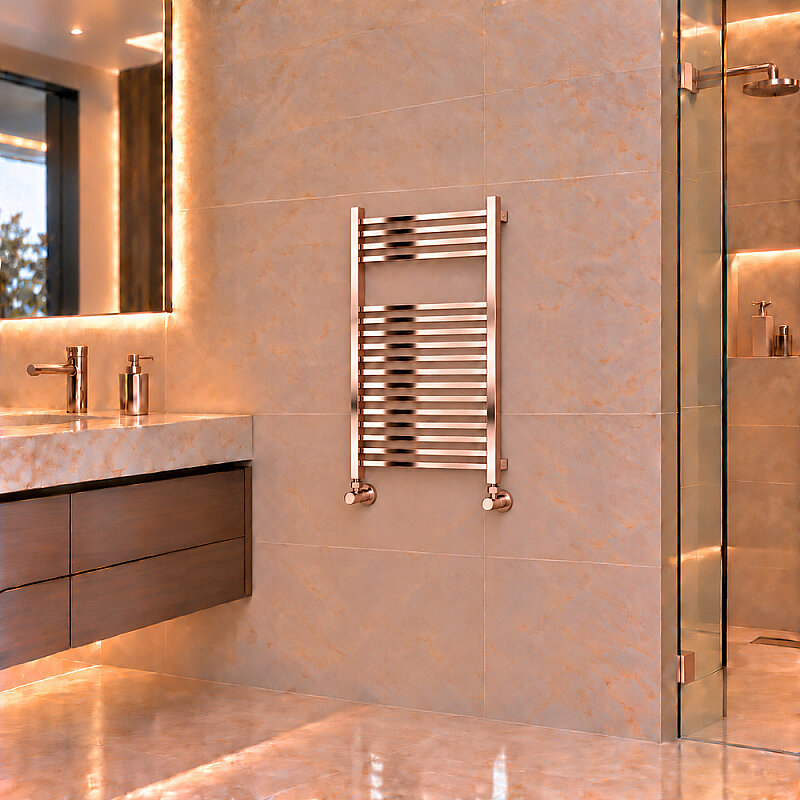 Barbados Decorative Towel Rail 500x800 Rose Gold