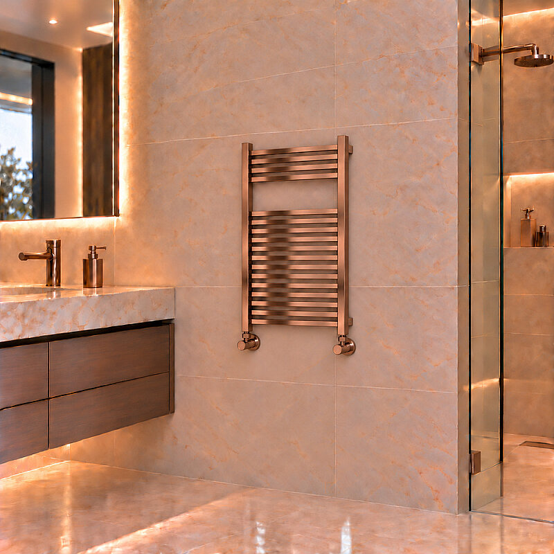 Barbados Decorative Towel Rail 500x800 Antique Copper
