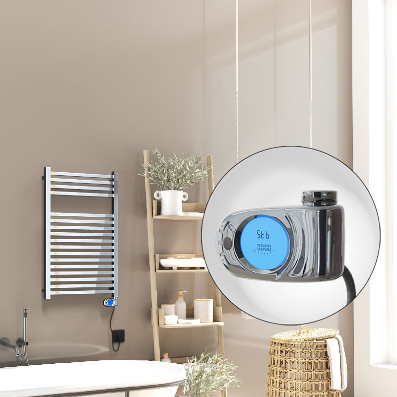 Barbados Electric Towel Warmer 200 Watt 500x800 Chrome (Musa Thermostat) - 1