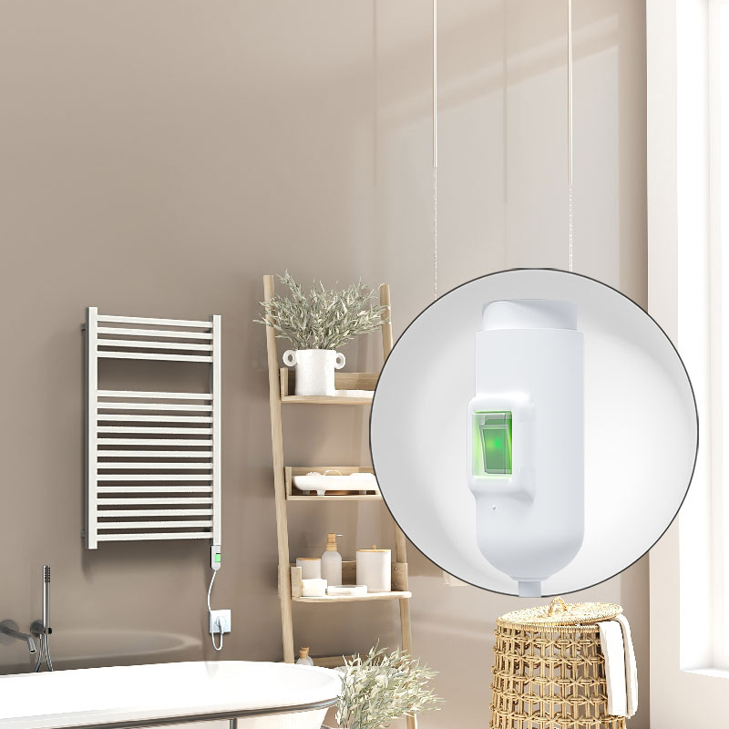 Barbados Electric Towel Warmer 300 Watt 500x800 White (On/Off) - 1