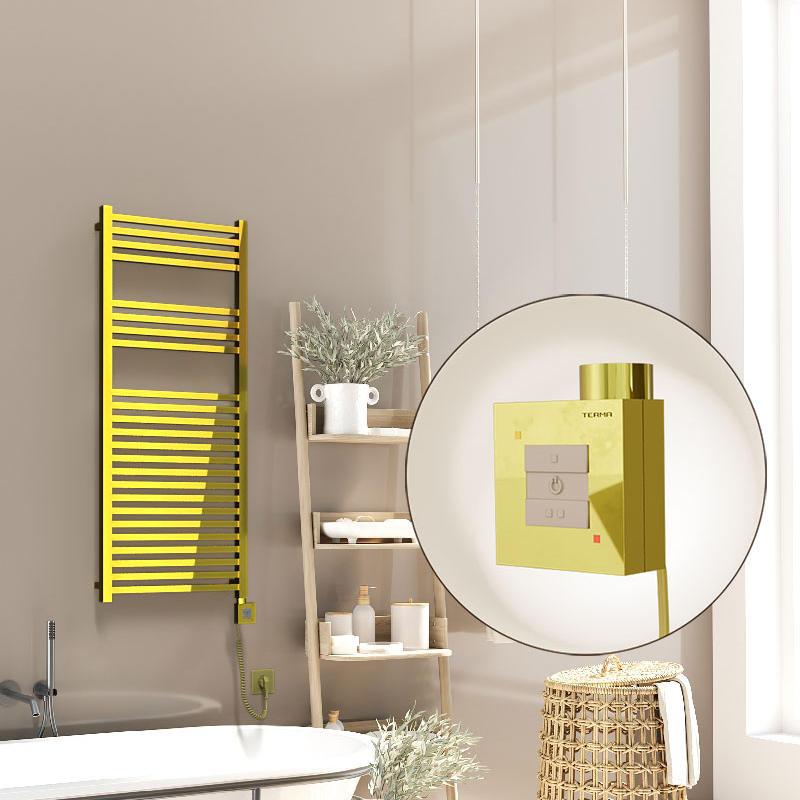 Barbados Electric Towel Warmer 500x1200 Gold Ktx1 300 W (Spiral Cable)