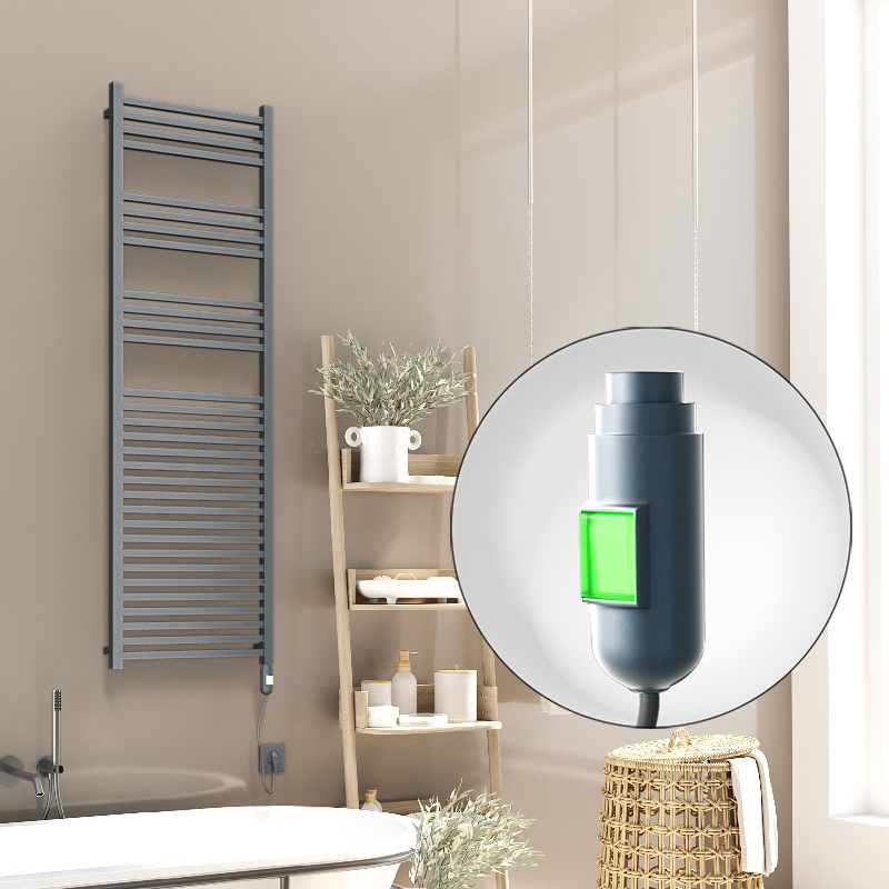 Barbados Elektrikli Havlupan 500x1600 Antrasit (On/Off Düğmeli) 900W - 1