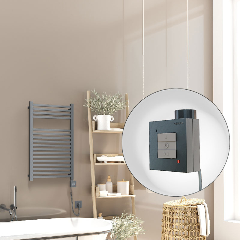 Barbados Electric Towel Warmer 500x800 Anthracite Ktx1 300 W (Spiral Cable)