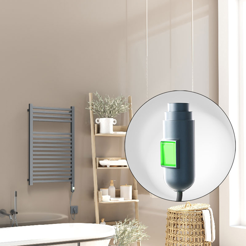 Barbados Elektrikli Havlupan 500x800 Antrasit (On/Off Düğmeli) 600W - 1