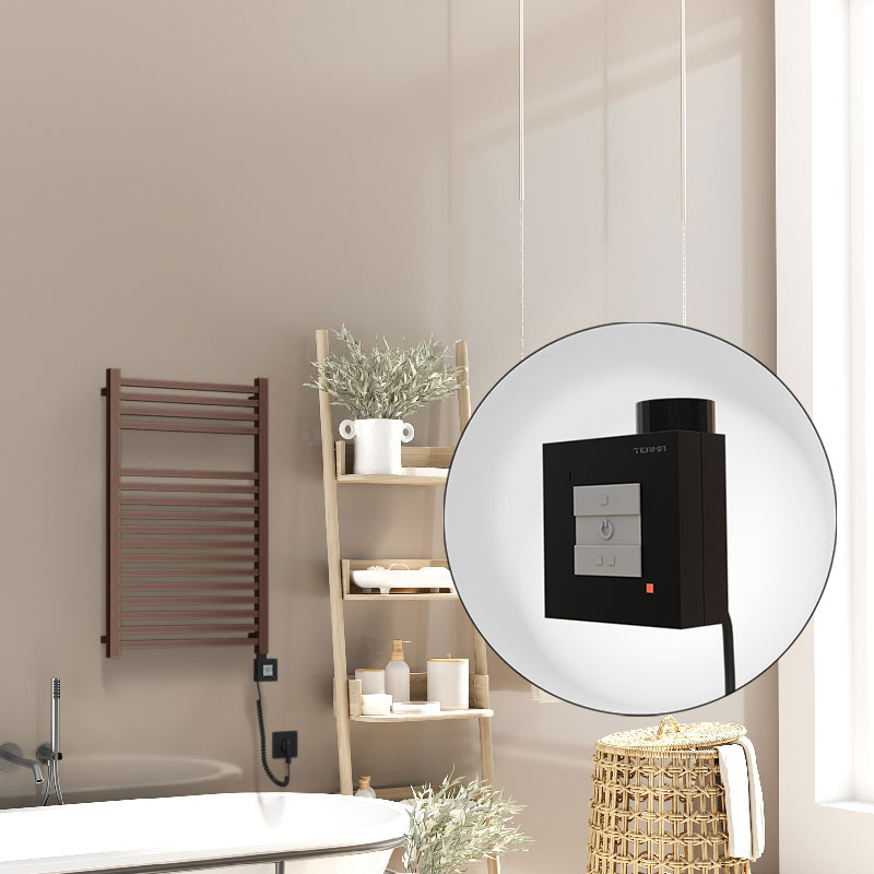 Barbados Electric Towel Warmer 500x800 Antique Copper Ktx1 200 W (Spiral Cable)