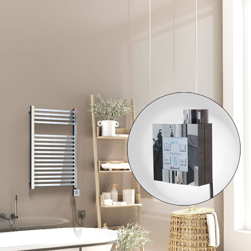Barbados Electric Towel Warmer 500x800 Chrome Ktx4 200 W (Spiral Cable)