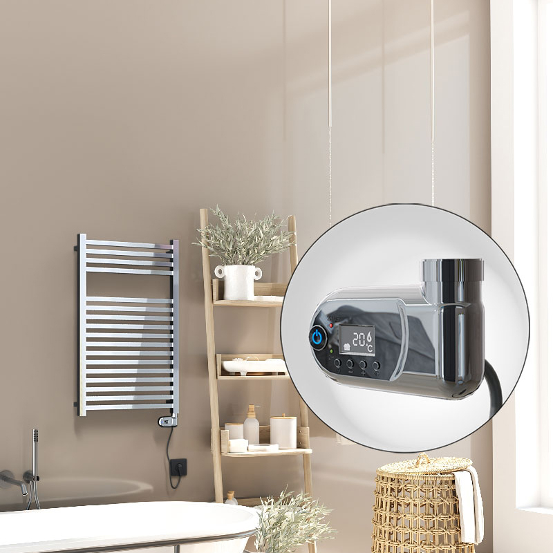 Barbados Electric Towel Warmer 200 Watt 500x800 Chrome (Thesis Thermostat)