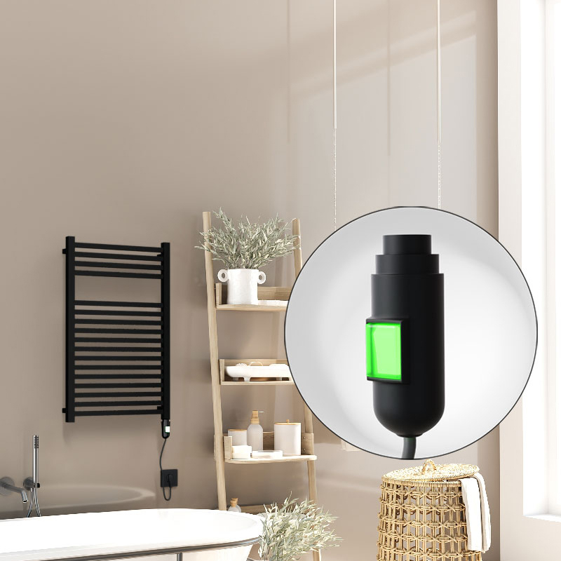 Barbados Elektrikli Havlupan 500x800 Siyah (On/Off Düğmeli) 600W - 1