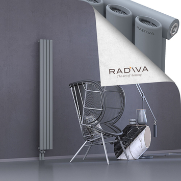 Bia Aluminium Radiator 1600x224 Grey Bottom Left 50mm