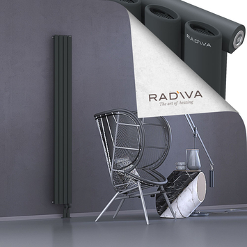 Bia Aluminium Radiator 1800x224 Dark Anthracite Bottom Right 50mm