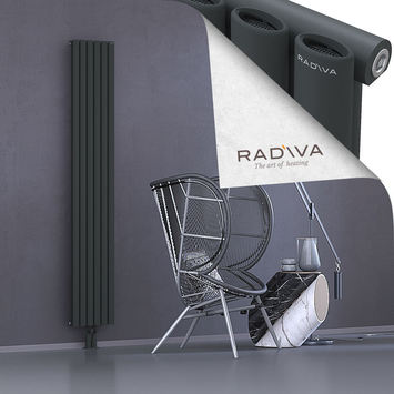 Bia Aluminium Radiator 1900x340 Dark Anthracite Bottom Middle 50mm