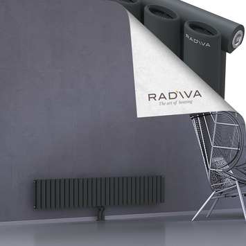 Bia Aluminium Radiator 300x1674 Dark Anthracite Bottom Middle 50mm