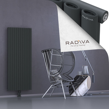 Bia Alüminyum Radyatör 1500x688 Koyu Antrasit Alt Orta 50mm
