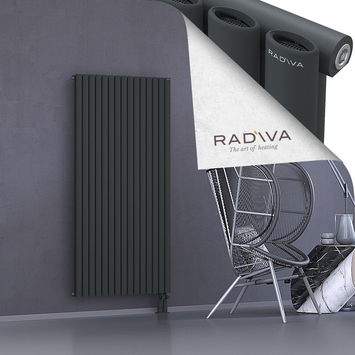 Bia Alüminyum Radyatör 1600x862 Koyu Antrasit Alt Sağ 50mm