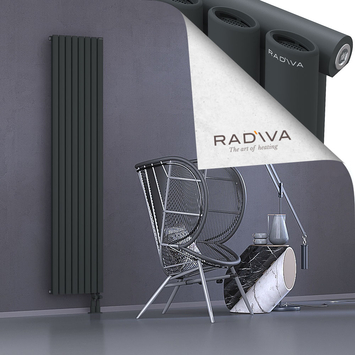 Bia Alüminyum Radyatör 1900x456 Koyu Antrasit Alt Sağ 50mm