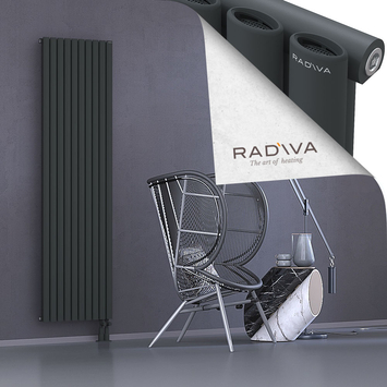 Bia Alüminyum Radyatör 1900x572 Koyu Antrasit Alt Sağ 50mm