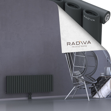 Bia Alüminyum Radyatör 400x1326 Koyu Antrasit Alt Orta 50mm