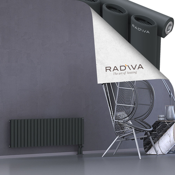 Bia Radiateur En Aluminium 400x1326 Anthracite Foncé Bas à droite 50mm