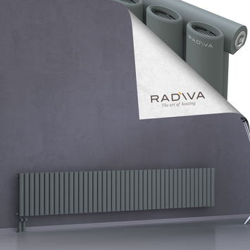 Bia Radiateur En Aluminium 400x2486 Anthracite Bas à gauche 50mm
