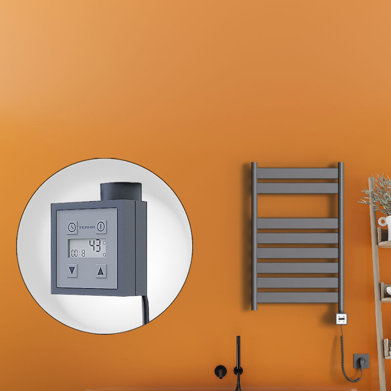 Bora Bora Sèche Serviettes Electrique 500x800 Anthracite Ktx3 300 Watt Câble en spirale