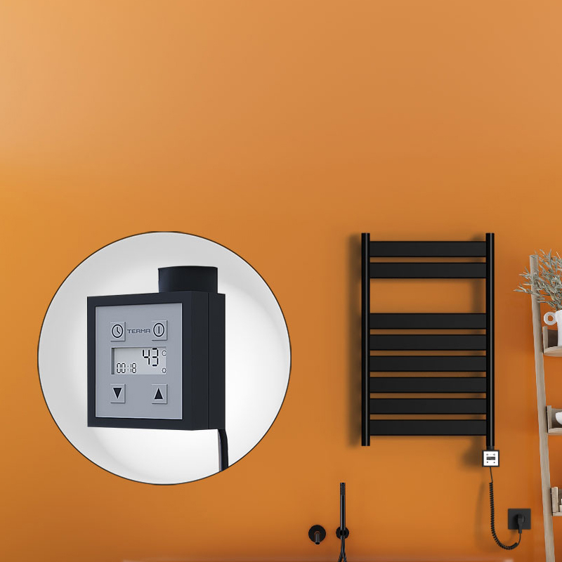 Bora Bora Elektrikli Havlupan 500x800 Siyah (KTX3 Termostat) 300W Spiral Kablolu