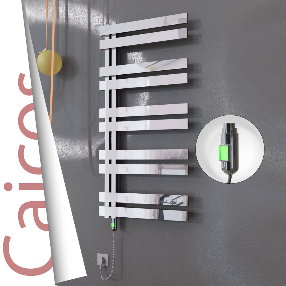 Caicos Elektrikli Paslanmaz Çelik Havlupan 400x1260 Ayna Polisaj (On/Off Düğmeli) 300W - 1
