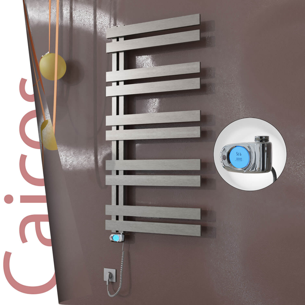 Caicos Elektrikli Paslanmaz Çelik Havlupan 400x1260 Satin Polisaj (Musa Termostat) 300W - 1