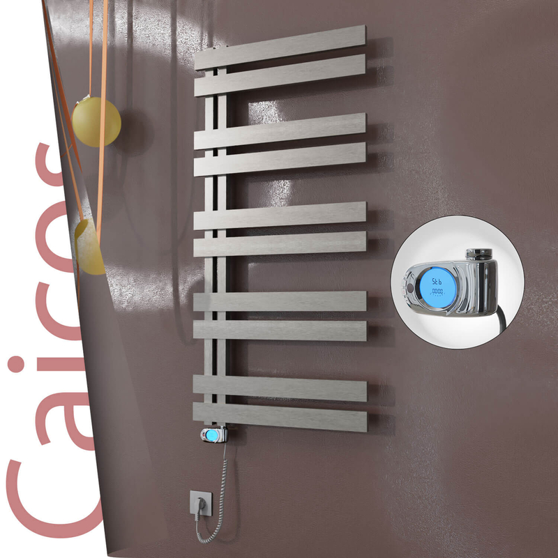 Caicos Elektrikli Paslanmaz Çelik Havlupan 400x1260 Satin Polisaj (Musa Termostat) 300W