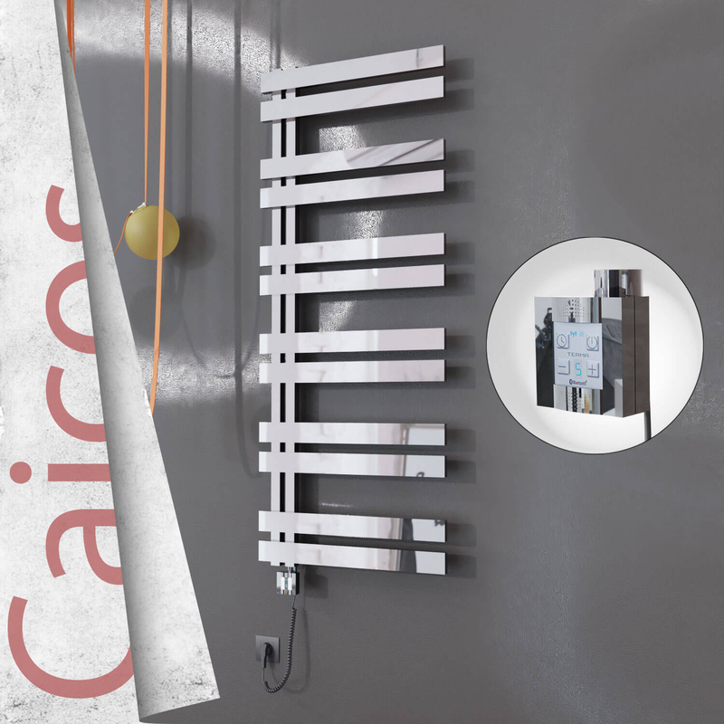 Caicos Elektrikli Paslanmaz Çelik Havlupan 400x1530 Ayna Polisaj (KTX4 Termostat) 600W Spiral Kablolu