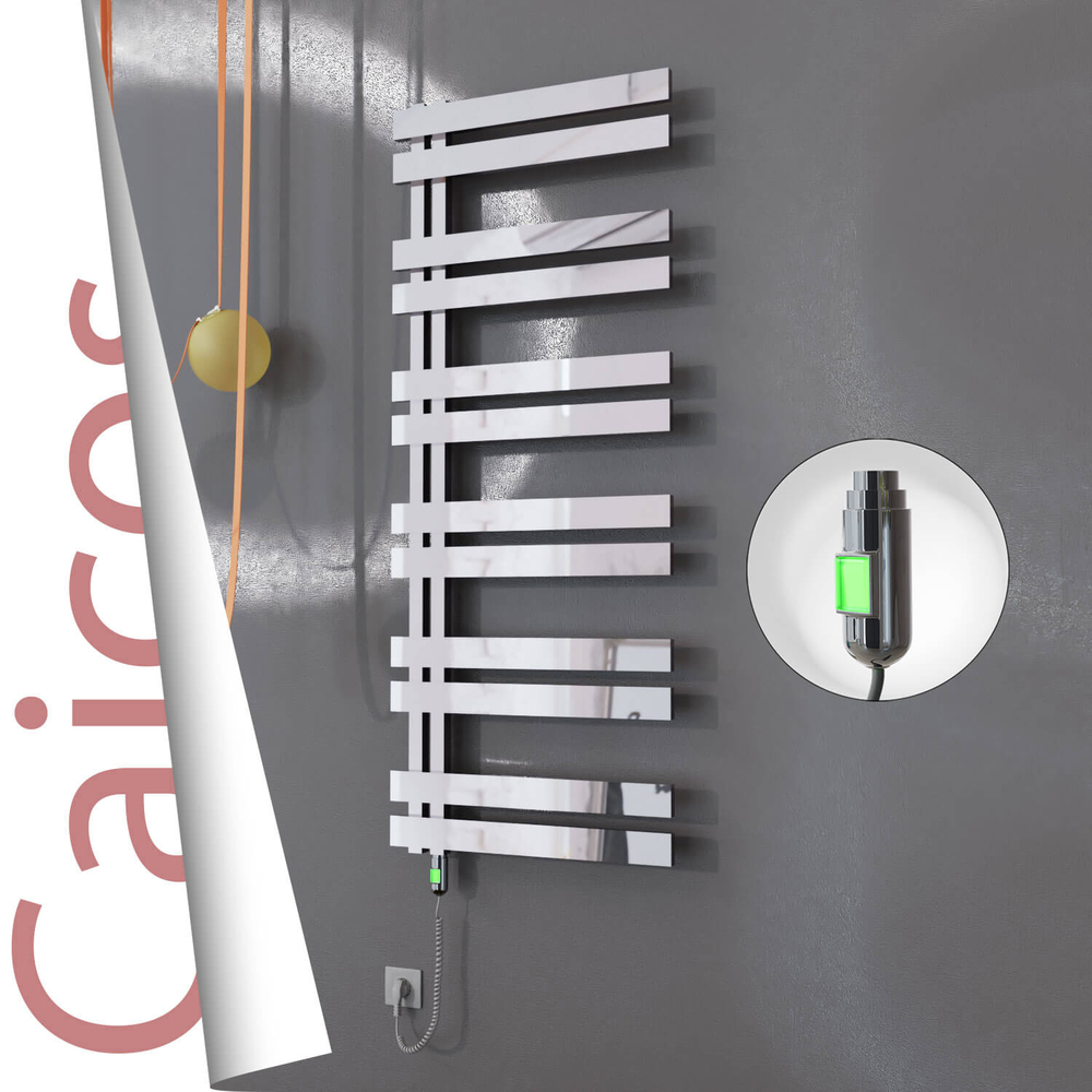 Caicos Elektrikli Paslanmaz Çelik Havlupan 400x1530 Ayna Polisaj (On/Off Düğmeli) 600W - 1