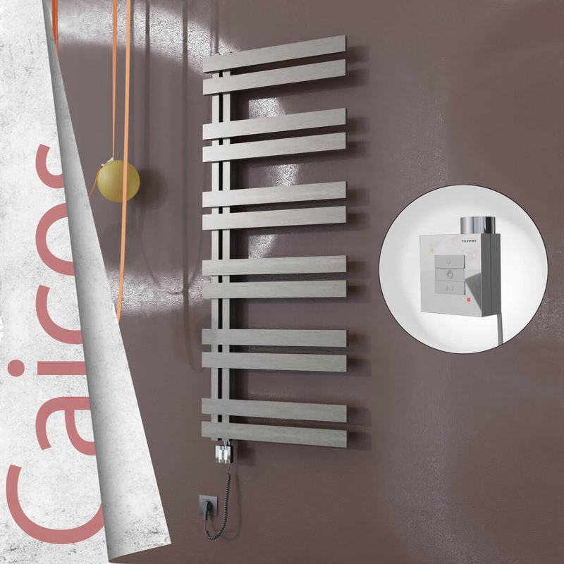 Caicos Elektrikli Paslanmaz Çelik Havlupan 400x1530 Satin Polisaj (KTX1 Termostat) 600W Spiral Kablolu