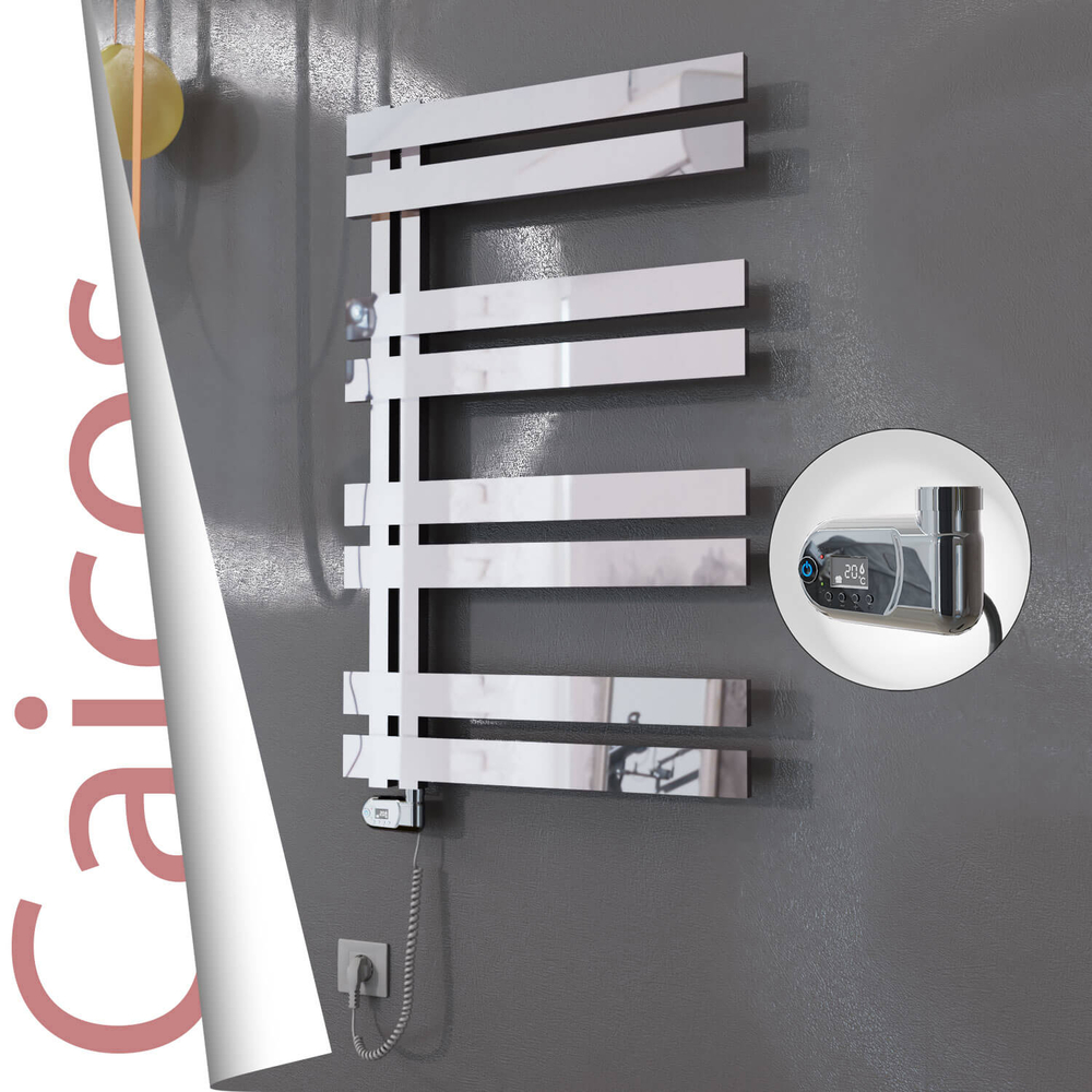 Caicos Elektrikli Paslanmaz Çelik Havlupan 400x990 Ayna Polisaj (Thesis Termostat) 300W - 1