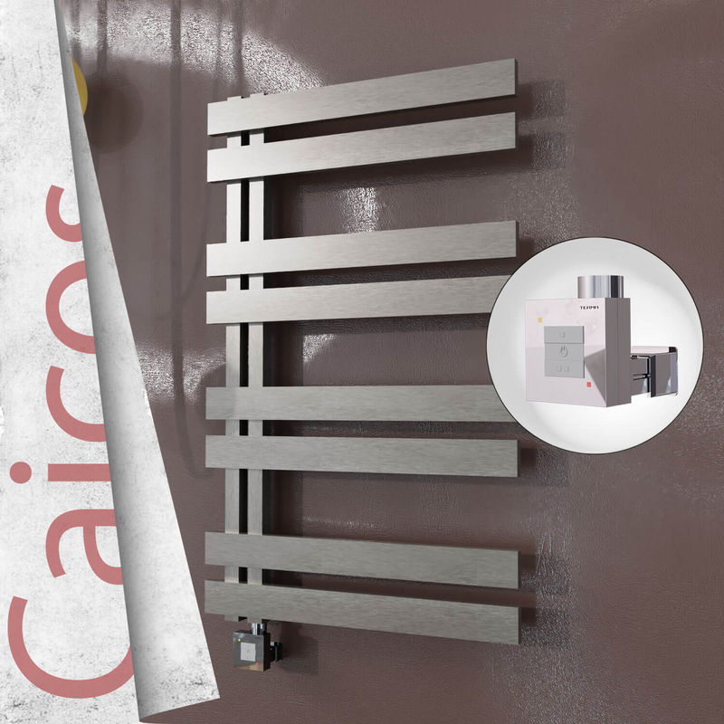 Caicos Elektrikli Paslanmaz Çelik Havlupan 400x990 Satin Polisaj (KTX1 Termostat) 300W