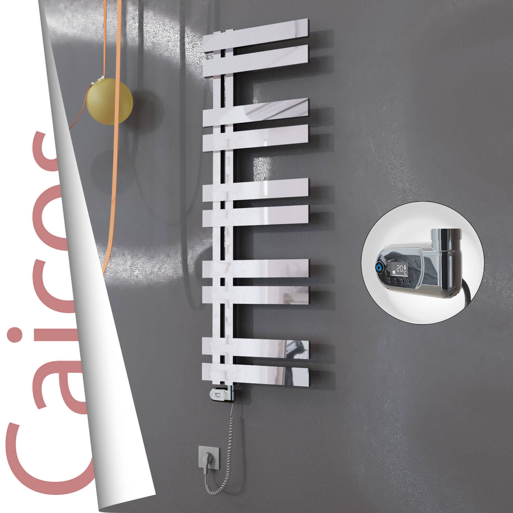 Caicos Elektrikli Paslanmaz Çelik Havlupan 500x1260 Ayna Polisaj (Thesis Termostat) 600W - 1