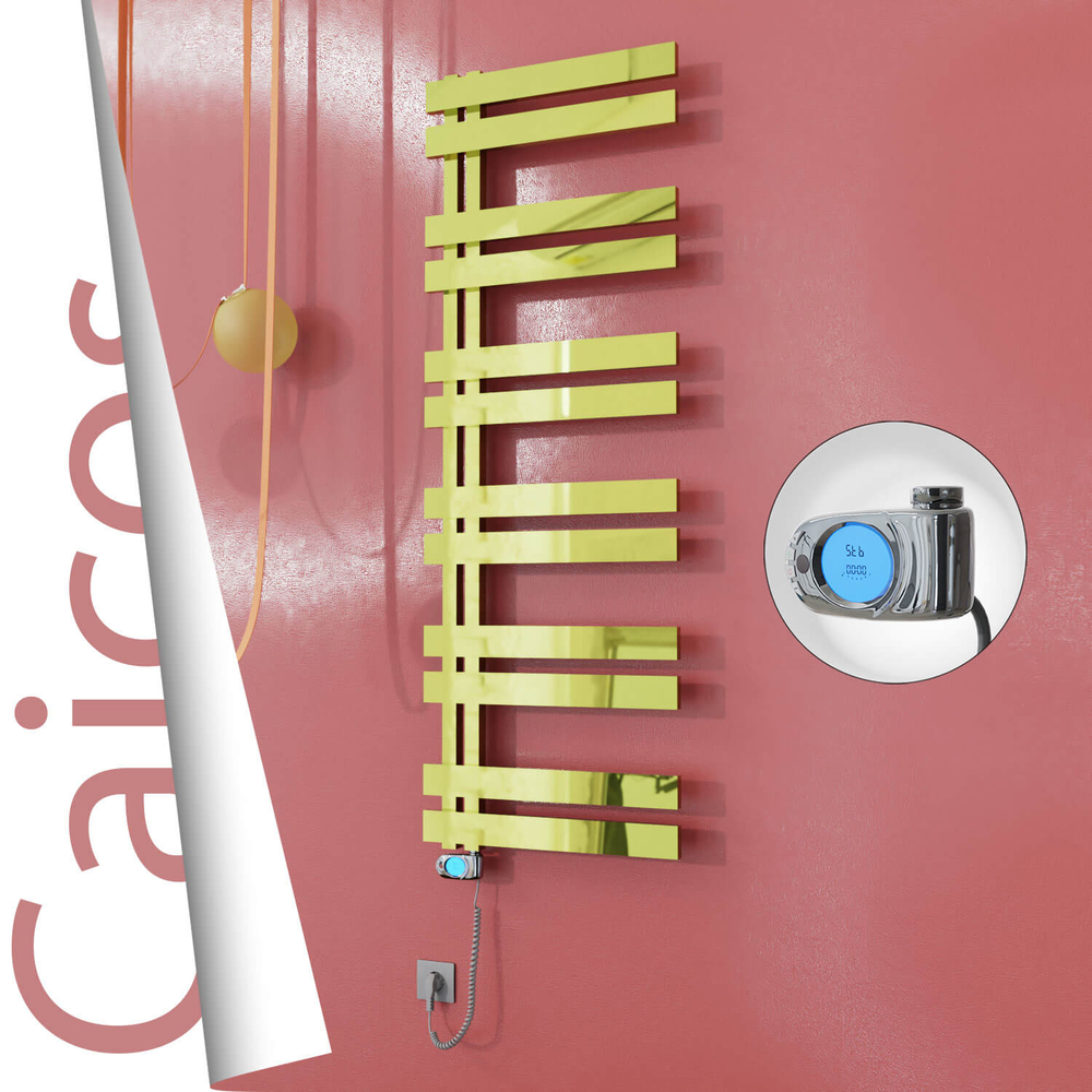 Caicos Elektrikli Paslanmaz Çelik Havlupan 500x1530 Altın (Musa Termostat) 600W - 1