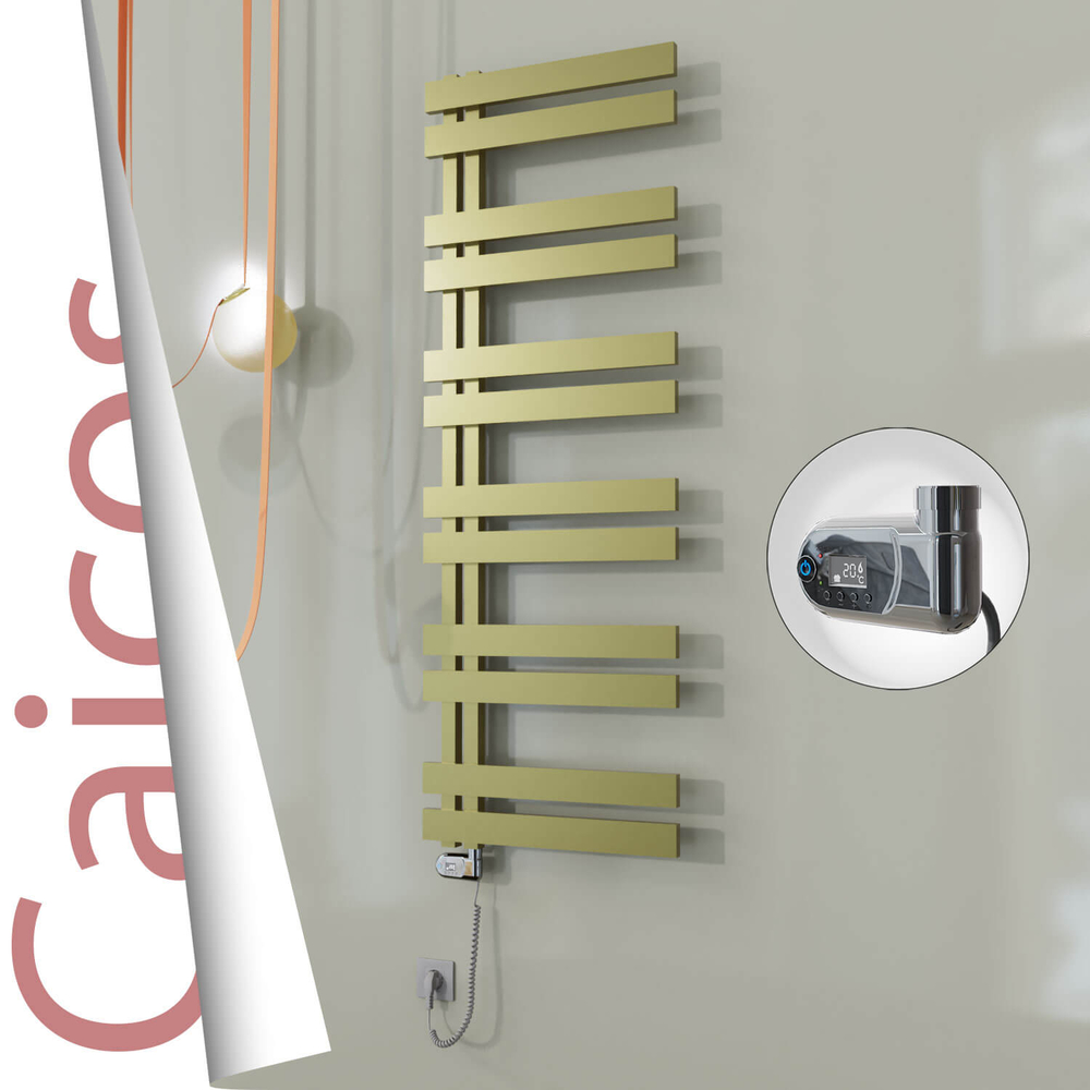 Caicos Elektrikli Paslanmaz Çelik Havlupan 500x1530 Satine Altın (Thesis Termostat) 600W - 1