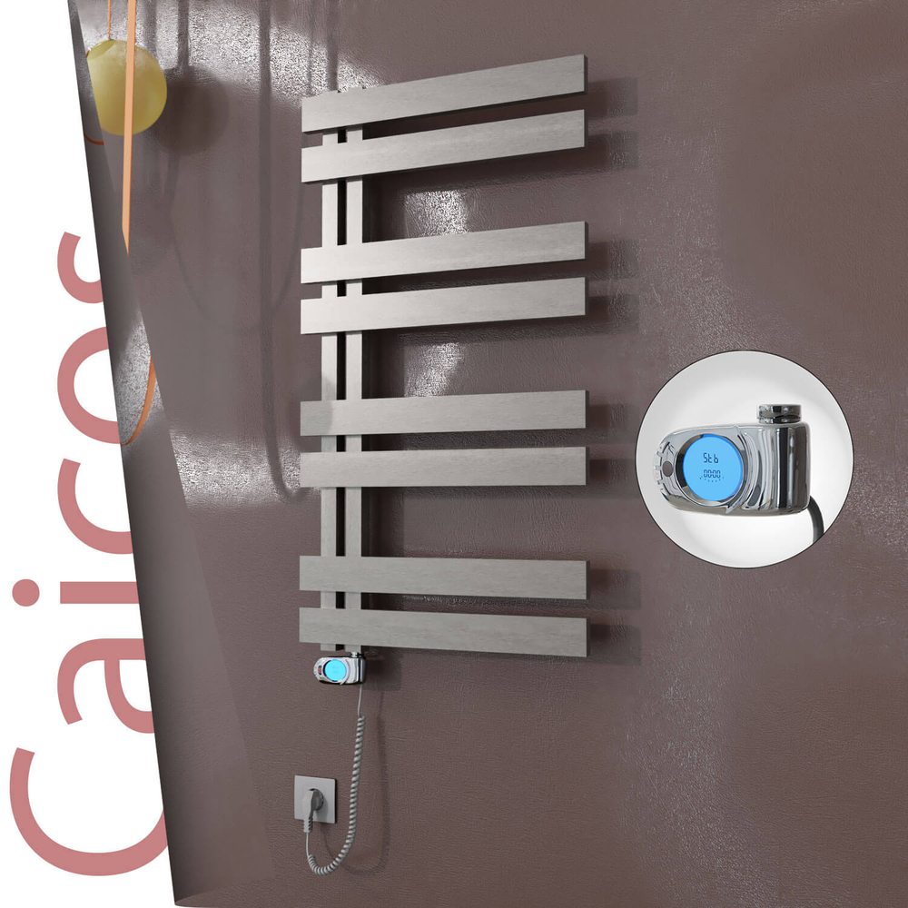Caicos Elektrikli Paslanmaz Çelik Havlupan 500x990 Satin Polisaj (Musa Termostat) 300W - 1