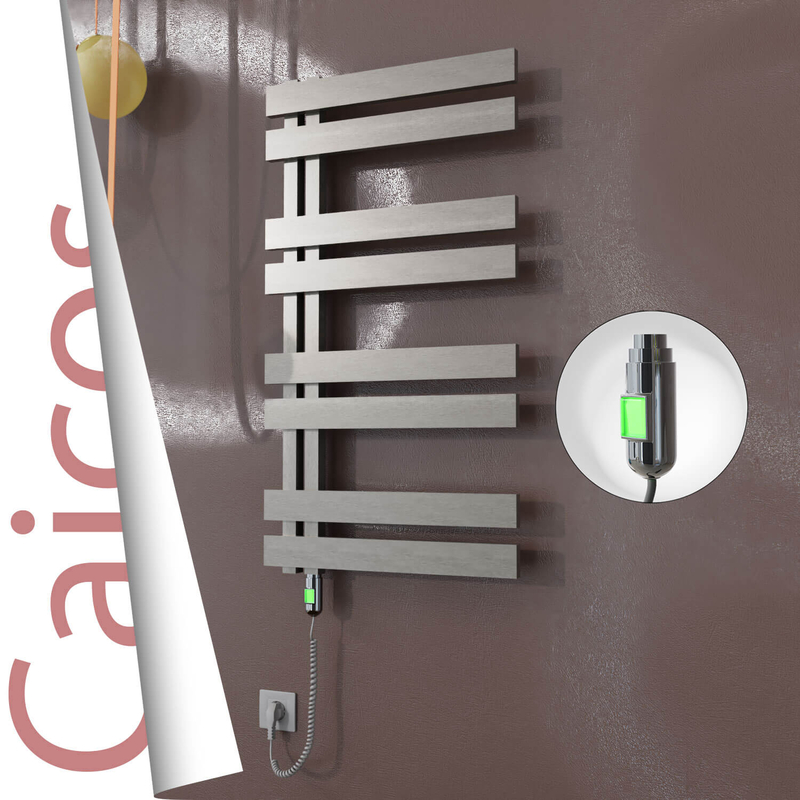 Caicos Elektrikli Paslanmaz Çelik Havlupan 500x990 Satin Polisaj (On/Off Düğmeli) 300W