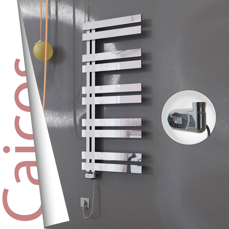Caicos Elektrikli Paslanmaz Çelik Havlupan 600x1260 Ayna Polisaj (Thesis Termostat) 600W 