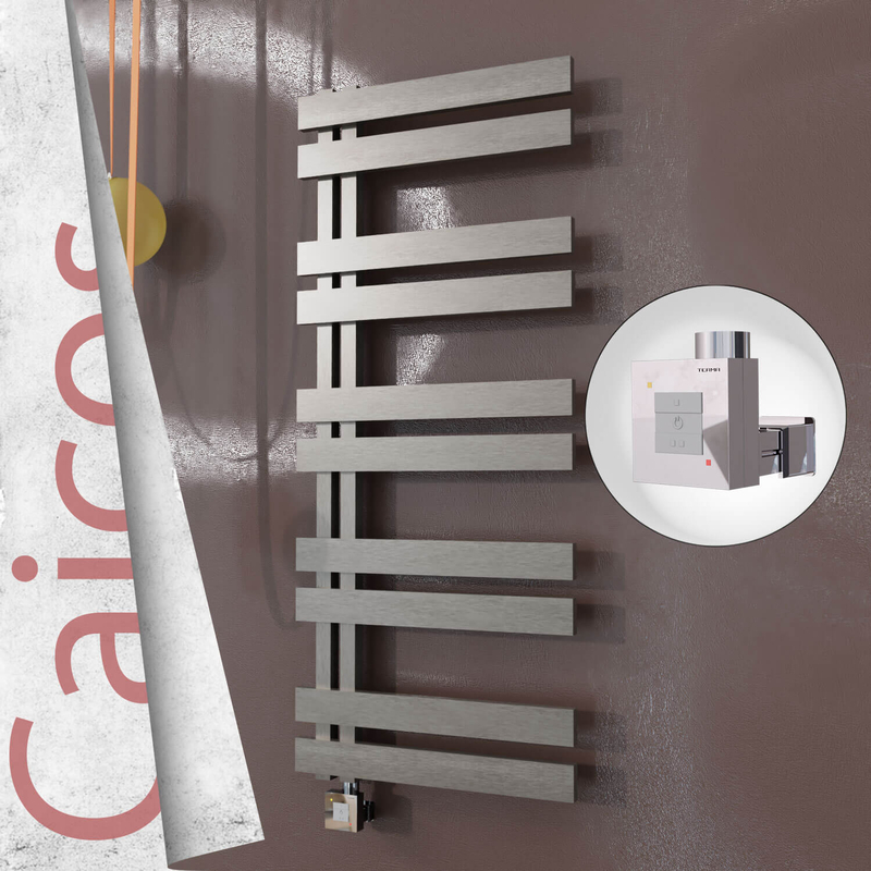 Caicos Elektrikli Paslanmaz Çelik Havlupan 600x1260 Satin Polisaj (KTX1 Termostat) 600W 