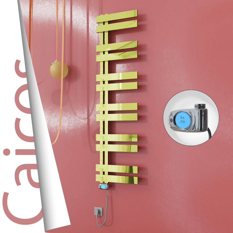 Caicos Elektrikli Paslanmaz Çelik Havlupan 600x1530 Altın (Musa Termostat) 600W