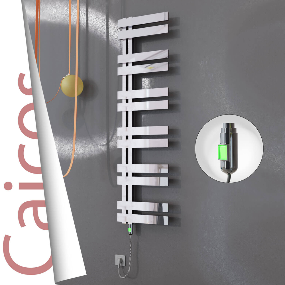 Caicos Elektrikli Paslanmaz Çelik Havlupan 600x1530 Ayna Polisaj (On/Off Düğmeli) 600W - 1
