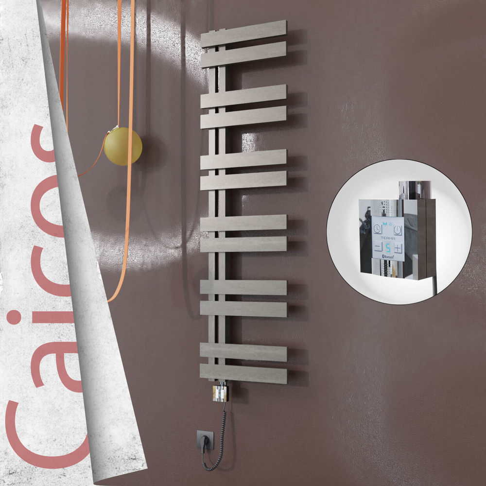 Caicos Elektrikli Paslanmaz Çelik Havlupan 600x1530 Satin Polisaj (KTX4 Termostat) 600W Spiral Kablolu - 1