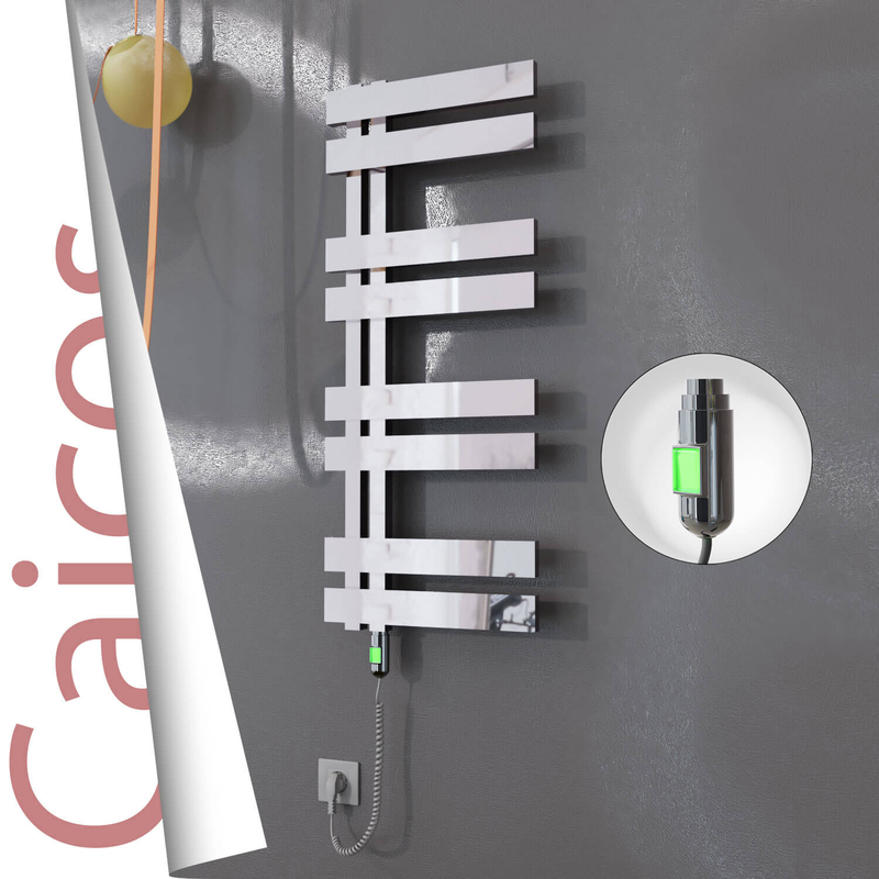 Caicos Elektrikli Paslanmaz Çelik Havlupan 600x990 Ayna Polisaj (On/Off Düğmeli) 300W