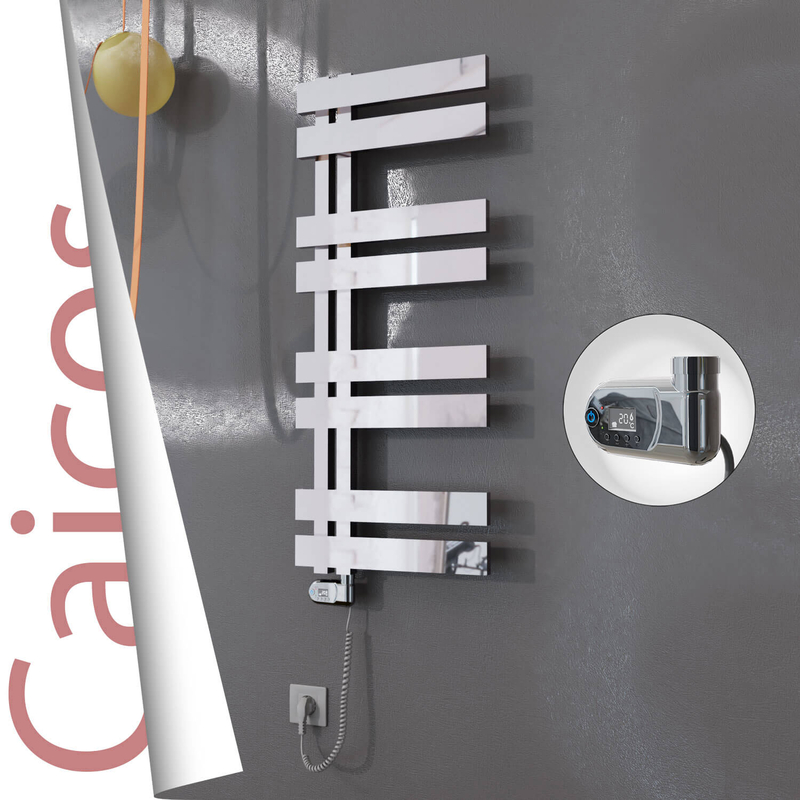 Caicos Elektrikli Paslanmaz Çelik Havlupan 600x990 Ayna Polisaj (Thesis Termostat) 300W 