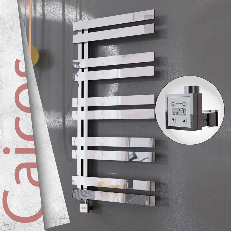 Caicos Sèche-serviettes Électrique en Inox 400x1260 Poli Miroir (KTX3 Thermostat) 300W 
