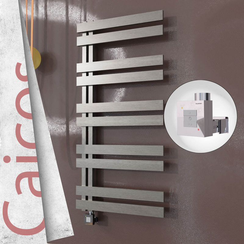 Caicos Sèche-serviettes Électrique en Inox 400x1260 Poli Satiné (KTX1 Thermostat) 300W 