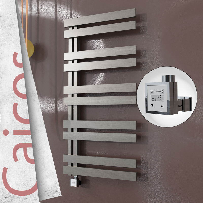 Caicos Sèche-serviettes Électrique en Inox 400x1260 Poli Satiné (KTX3 Thermostat) 300W 