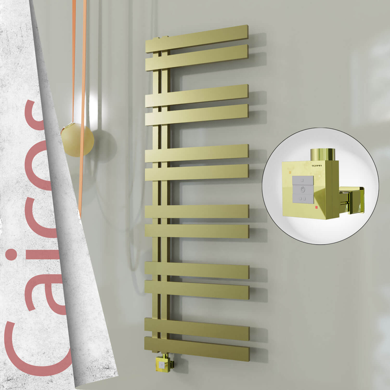 Caicos Sèche-serviettes Électrique en Inox 500x1530 Doré Satiné (KTX1 Thermostat) 600W 