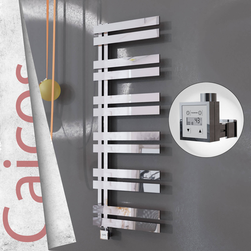 Caicos Sèche-serviettes Électrique en Inox 500x1530 Poli Miroir (KTX3 Thermostat) 600W 